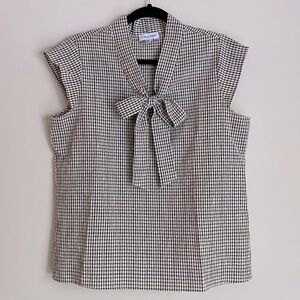 NWOT Calvin Klein Tie Neck Blouse